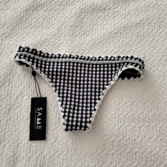 NWT SAME Los Angeles Swim The Everything Gingham Bikini Bottom Sz Xs - Picture 4 of 4
